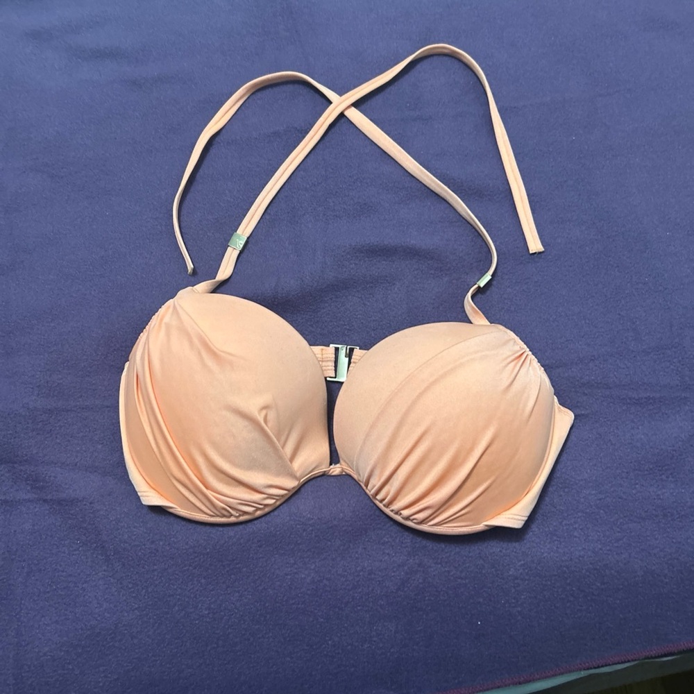 PINK Victoria's Secret Cream and Orange One Piece Swimsuit